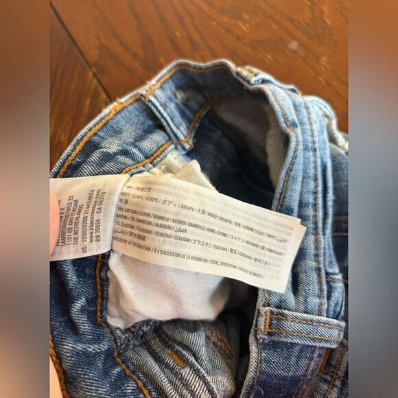 Abercrombie distressed ankle straight ultra high rise jeans size 6R 99% cotton - Picture 5 of 7